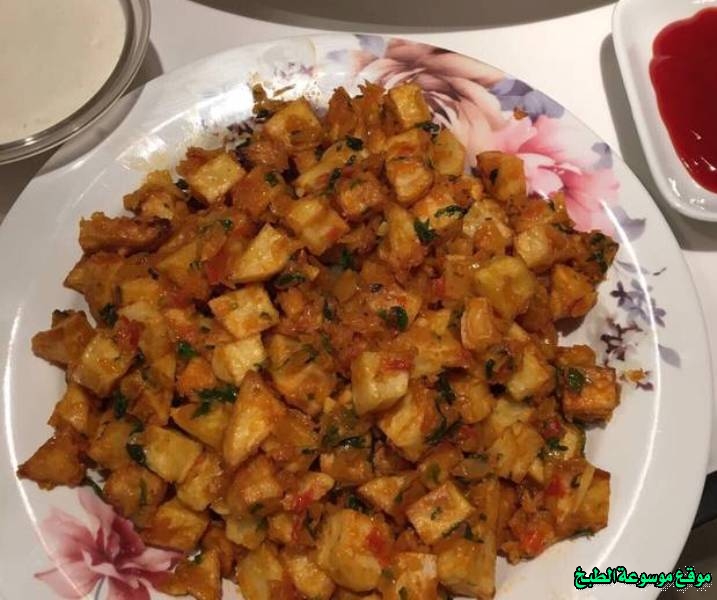 طريقة عمل حمسة البطاطس الحاره من وصفات الحمسات اللذيذه للريوق وللفطور وللعشاء-homemade arabic breakfast ideas food recipes